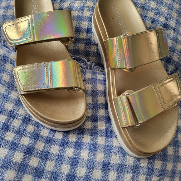 Gold sandals slides - Picture 3 of 3